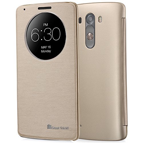 Greatshield GS03669 5 5  Folio Oro funda para tel  fono m  vil - Fundas para tel  fonos m  viles  Folio  LG  LG G3  14 cm  5 5    Oro 
