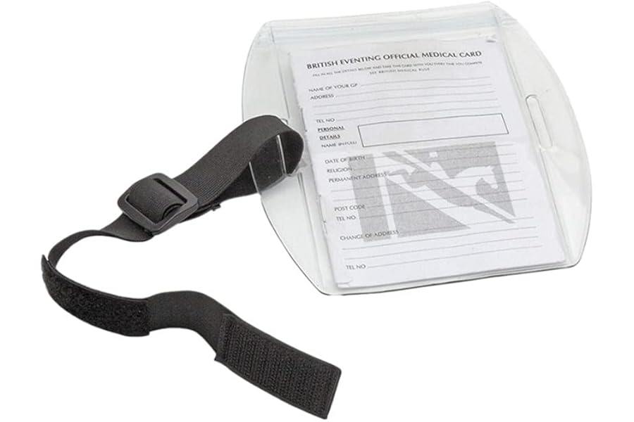 Shires Rider Medical Arm Band, Adjustable Strap, Medical Card,