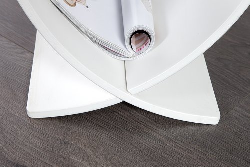 Stylischer Zeitungsständer NEWS Zeitungskorb weiss zerlegbar - 6