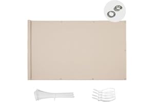 SUN BLOCK Skyddsskärmar Balkong Insynsskydd 100 x 400 cm, Utomhus Balkong Räcke Skydd för Integritet Säkerhet Staket Skydd Lä