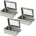 Produktbild Mighty Gadget (R) rechteckig leer Scharnierdeckel Survival Tin Container mit siehe durch Fenster Top für Geocaching oder Survival Gear (3 Pack) – 10,5 x 7 x 3,5 cm