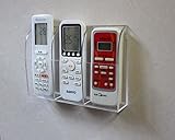 soporte de pared remota, Acondicionador de aire, caja de TV, equipo de música, TV remoto del estante del sostenedor de control puede colocar a la pared del almacenaje del montaje, la célula excepto espacio de habitaciones, hecho de acrílico transparente - 3 compartimientos