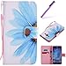 Produktbild Für Samsung Galaxy J5 Hülle 2015,Galaxy J5 2015 Hülle Anime,Galaxy J5 2015 Hülle Blumen,EMAXELERS Galaxy J5 2015 Hülle Leder,Galaxy J5 2015 Hülle Flip Case Wallet Leder,Galaxy J5 2015 Hülle Silikon,Galaxy J5 2015 Hülle Elegant Retro Cute Lovely Rosa Elephant Muster PU Leder Ledercase Flip Tasche Wallet Schutzhülle Etui Tasche Handytasche Hülle für Samsung Galaxy J5 2015,Blue Half Sunflower
