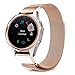 Produktbild YOOSIDE Fenix 5S/5S Plus Armband,Edelstahl Milanese Loop Magnetisch QuickFit Ersatz Armbänder Uhrenarmband für Garmin Fenix 5S/Fenix 5S Plus Smartwatch,S-Rotgold
