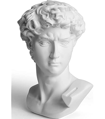 Statua David In Resina Con Effetto Pietra - Decorazione Da Giardino O Interni, 109x46x28 Cm - Foto 5