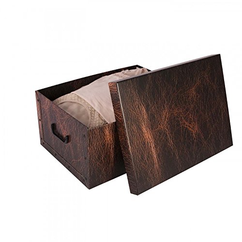 Set aus 3 Stück XXL Deko Kartons in tollen Leder Dekoren – Tolle Motive, passen in jeden Haushalt! Edel und hochwertig! Mit Griffen zum Tragen und XXL Volumen! - 6