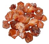 Chakrazuordnung: 2. Chakra 100 Gramm Carneol Achat anpoliert ohne scharfe Kanten Wassersteine Handschmeichler ca. 4 - 7 Steine.(2144)