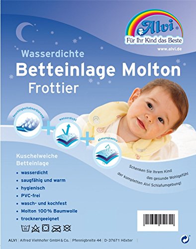 Alvi Wasserdichte Betteinlage Molton/Frottee 50 x 70 cm