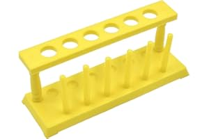 GOODGDN Portaprovette Da Laboratorio Della Portatile Staccabile da Provetta di Plastica con 6 Perni di Asciugatura Supporto per Organizzazione Provette Salvaspazio a 6 Colonne