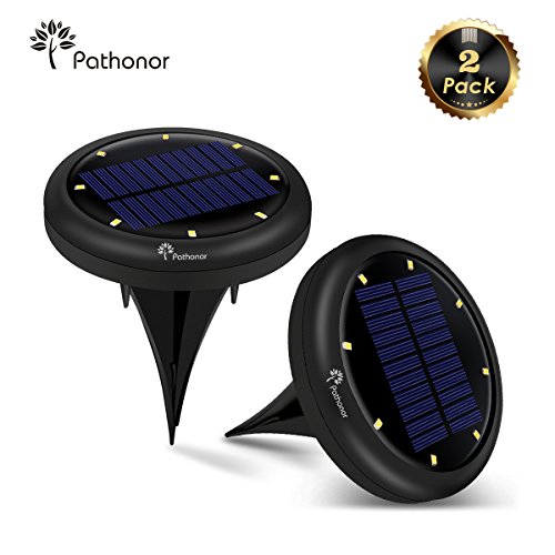 Book's Cover ofPATHONOR 2PCS Spots Solaires Jardin Lumière 8LED Nouveau Lot de Lampe Encastrable Jaune douce Haut de Gamme