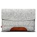 Produktbild Pack & Smooch Kompatibel für iPad Pro 12.9 Hülle, Case Hampshire Tasche mit Pencil Halter aus 100% Merino Wollfilz und pflanzlich Gegerbtem Leder (Grau mit Hellbraun) - Handgefertigt in Hamburg