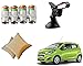 Auto Pearl Premium Quality Car Accessories Combo of Car Tyre Air Alert Valve Cap Set of 4 Pcs. & Car Vastra Cushion Pillow Beige Color Set of 2 Pcs For Car & Home. & Universal Car Windshield Mount Holder Mobile Stand. For Chevrolet Beat Type-2 RS.1096.00