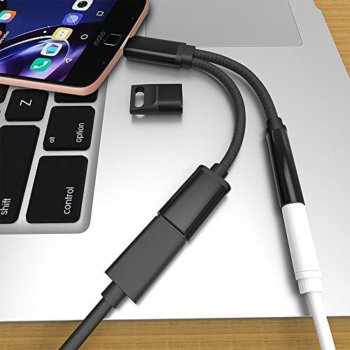 USB C Audio Adaptateur  Type C C  ble Connecteur Adaptateur pour Huawei Mate 10 Pro  Huawei P20 P20 Pro  Moto Z Z Force Z2 Force et Xiaomi 6 Note 3 T  l  phone