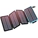 Price comparison product image Hiluckey Solar Charger 25000mAh, Solar Power Bank with 4 Solar Panels Waterproof Portable Battery Charger for iPhone, Samsung Galaxy, iPad, Android Phone