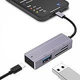sunshot SD/TF Card Reader for iPhone/iPad, 4in1 USB OTG Camera Adapter with Charging and Slot Card, Compatible with iPhone 12