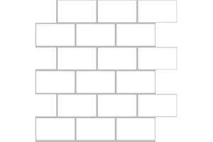 WoStick 10-Sheets 3D Self Adhesive Wall Tiles, 1.6mm Thickness Peel and Stick Wall Tiles, Splashback Tiles, Metro Subway Tiles Stick on Tiles for Kitchen & Bathroom(30.5cm x 30.5cm)