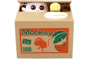 POWERKING Rubare la moneta Panda Box - Piggy Bank - Panda Bear - English Speaking - Grande regalo per ogni bambino (monkey box)