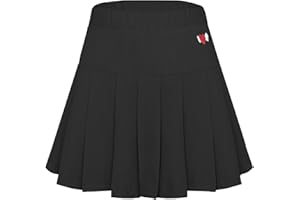 HAPPY CHERRY Sport Fille Jupe Plissée avec Short Intérieur Ski Jupe Short Tennis Ecolière