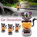 Produktbild Somedays Solar Wackelfigur Solarfigur Tier Katze Kürbis Tänzerin Animierte Bobble Tänzerin Spielzeugauto für Kinder
