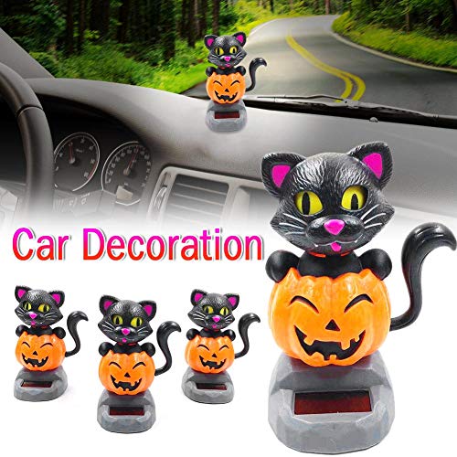 Preisvergleich Produktbild Somedays Solar Wackelfigur Solarfigur Tier Katze Kürbis Tänzerin Animierte Bobble Tänzerin Spielzeugauto für Kinder