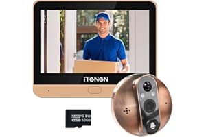 iTenen PAG Spioncino digitale porta WiFi Video Campanello 3MP,con MicroSD da 32GB, Display 4,3" Pollici, 5000 mAh, Rilevamento Movimento PIR,Senza fili Allarme in Tempo Reale al Telefono Cellulare.