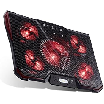 Base Raffreddamento HF 5 Per Laptop Fino A 15 Pollici, USB, Ventola 80mm, Silenziosa, Plug & Play, Antiscivolo