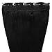 s-noilite® One Piece 16"-22" 45-100g Clip in Remy Human Hair Extensions (18"-50g,#1 Jet Black)