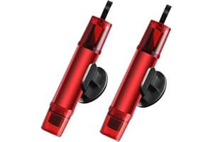 FEYIUBMEN 2 pcs 3 In 1 Gurtschneider Notfallhammer mit Temporäre Parkkarte - Mini Nothammer Auto mit Testglas zum Üben - Upgrade Mechanische Feder Sicherheitshammer fürs Auto, Bus - Emergency Rescue Tool