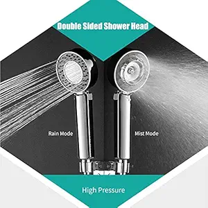 Delavala Stainless Steel Double-Sided Water-Stop pressurized Spray Shower Head can add Shower Gel (Silver, Standard)