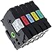 Produktbild coLorty 5 x Schriftbandkassette Kompatibel für Brother TZe-221 TZe-421 TZe-521 TZe-621 TZe-721 P-Touch Laminiertes Band Schwarz auf Weiß/Rot/Blau/Gelb/Grün 3/8 Inch x 26.2 Feet