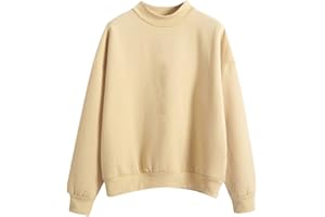 AIDODMOM Sweat Femme Chaud Col Rond Pull Sweatshirt Manches Longues Thermique Automne Hiver Décontracté Sport Couleur Unie Sweat-Shirt