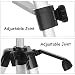 Anself Adjustable Wig Tripod Stand Hairdressing Training Tripod Wig Head Holder with Carry Bag