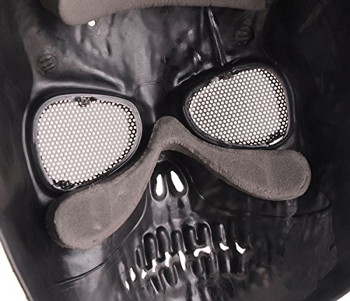Coofit Ghost Skull Airsoft Paintball Maske militärische Vollschutz Halloween-Kostüm (Style 6) - 8