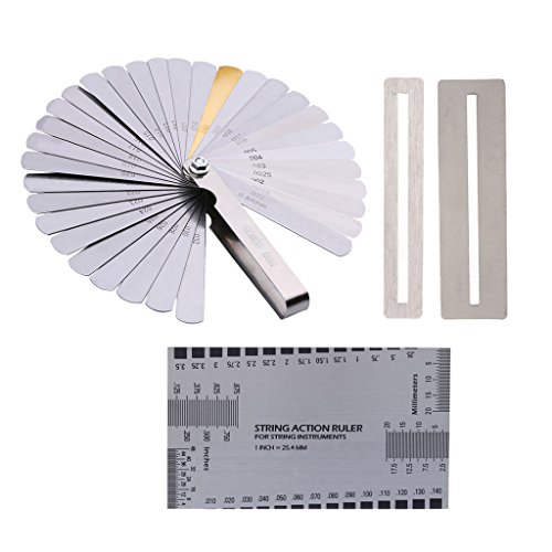 Preisvergleich Produktbild sharprepublic Guitar String Action Herrscher Gauge + 2pcs Griffbrett Fret + 32