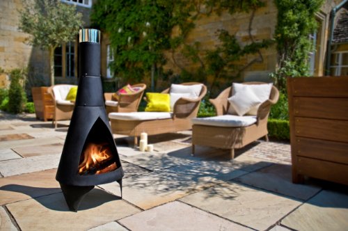 La Hacienda Colorado Terassenkamin Terassenofen, Schwarz 125x45cm - 2