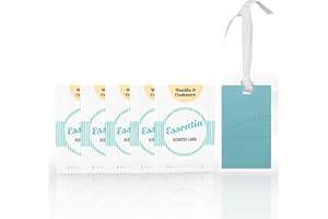 Essentia Card Profumate in Silicone (5 Pezzi), Ideali per Profumare Armadi, Cassetti, Borse, Auto (Vaniglia & Cashmere)