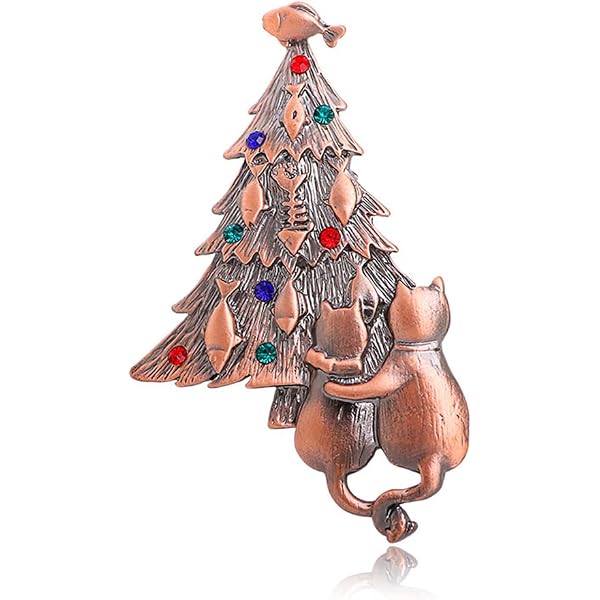 Broche De Noël Père Noël En Vacances Tropicales - Strass Et Palmier - Alliage Doré - Cadeau Femme