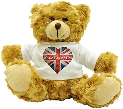 Love Wheaton Aston Union Flag / Union Jack Heart Design Plush Teddy Bear Gift (Approx. 22cm High)