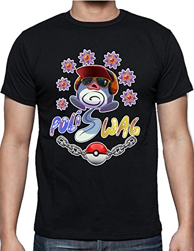 Preisvergleich Produktbild Poliswag Pokemon Parody Tshirt (Large, Black)