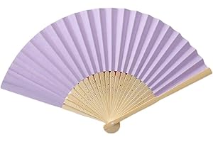 YUKIYI Ventilatori a mano viola per le donne ventagli pieghevoli in tessuto fai da te fatti a mano per ballare puntelli fotografici decorazione da parete accessori da sposa