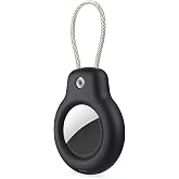 Minesk Airtag ile Uyumlu SuperLock Serisi Kilitli Kılıf ve Darbelere Karşı Ultra G&uuml;&ccedil;l&uuml; Koruyucu Anahtarlık (Siyah)