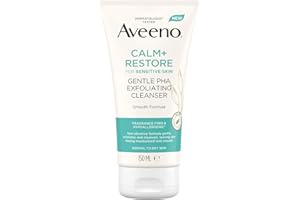 Aveeno Face Calm+Restore Gentle PHA Exfoliating Cleanser (1x 150ml), With Nourishing Oat Oil and Naturally Derived PHA, Face Cleanser for Sensitive Skin, Exfoliator Gentle Enough for Daily Use