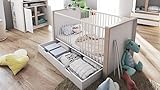 Babyzimmer Kinderzimmer Komplettset Nandini Set 1 in Weiß matt mit Blenden in Weiß Hochglanz - 4