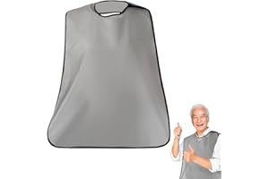 ZWWOGE Bavoirs imperméables pour adultes,Imperméable et résistant à l'huile,Bavoirs adultes en matériau TPU réglable, pour les âgées,bavoir adulte
