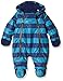 Joules Baby-Boys Charlie Snowsuit, Blue (Azure Stripe), 0-3 Months