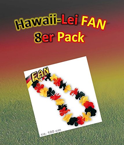 8er Pack Fan Hawaiikette, EM, WM, Fanartikel, Deutschland, Germany