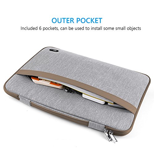 SAVFY Laptophülle 15.6 Zoll Laptop tasche Laptop Sleeve Laptop Tasche Laptop Case Cover mit einer Bildschirmdiagonale von 14-15.6 Zoll, grau - 6
