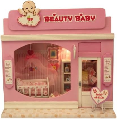DIY Handmade Wooden Dollhouse Dolls House European Mini Shop - Beauty Baby