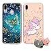 Produktbild 2X Handy Silikonhülle für Huawei P20 Lite, Stoßfest Schutz Tasche Weich TPU Gel Bumper Etui Dünn Cover Case (Einhorn Schmetterling) Kratzfest Anti Fingerabdruck, mit 2 Tier Kable