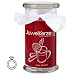 Produktbild JuwelKerze Heißer Glühwein - Kerze im Glas mit Schmuck - Große rote Duftkerze mit Überraschung als Geschenk für Sie (925 Sterling Silber Ring, Brenndauer: 90-120 Stunden)(S)
